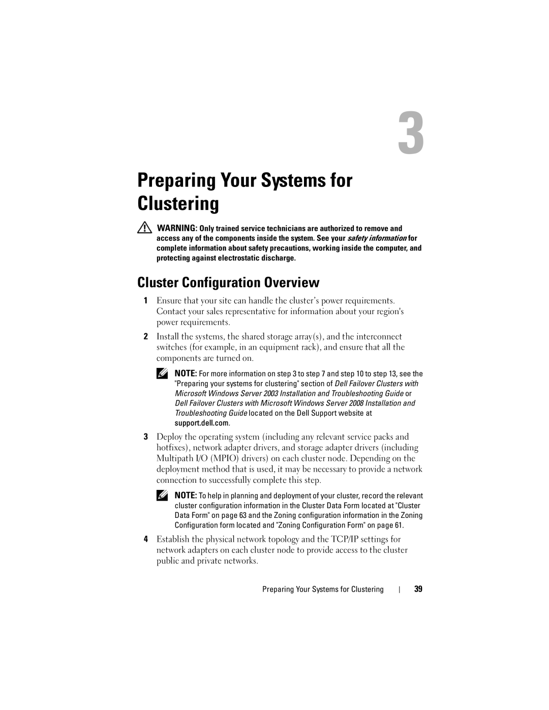 Dell CX4 manual Preparing Your Systems for Clustering, Cluster Configuration Overview 