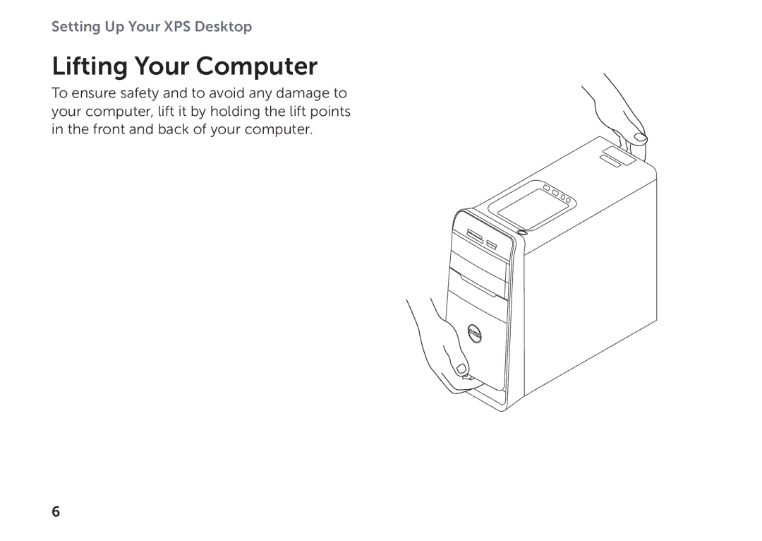 Dell D03M setup guide Lifting Your Computer 