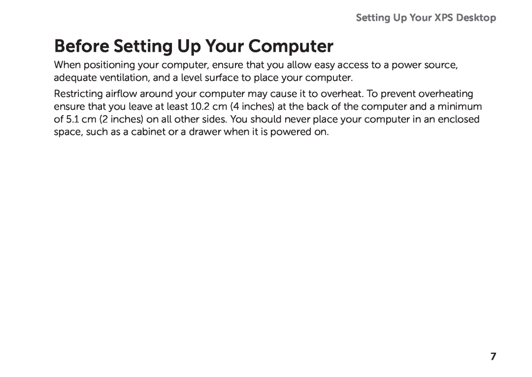 Dell D03M setup guide Before Setting Up Your Computer, Setting Up Your XPS Desktop 