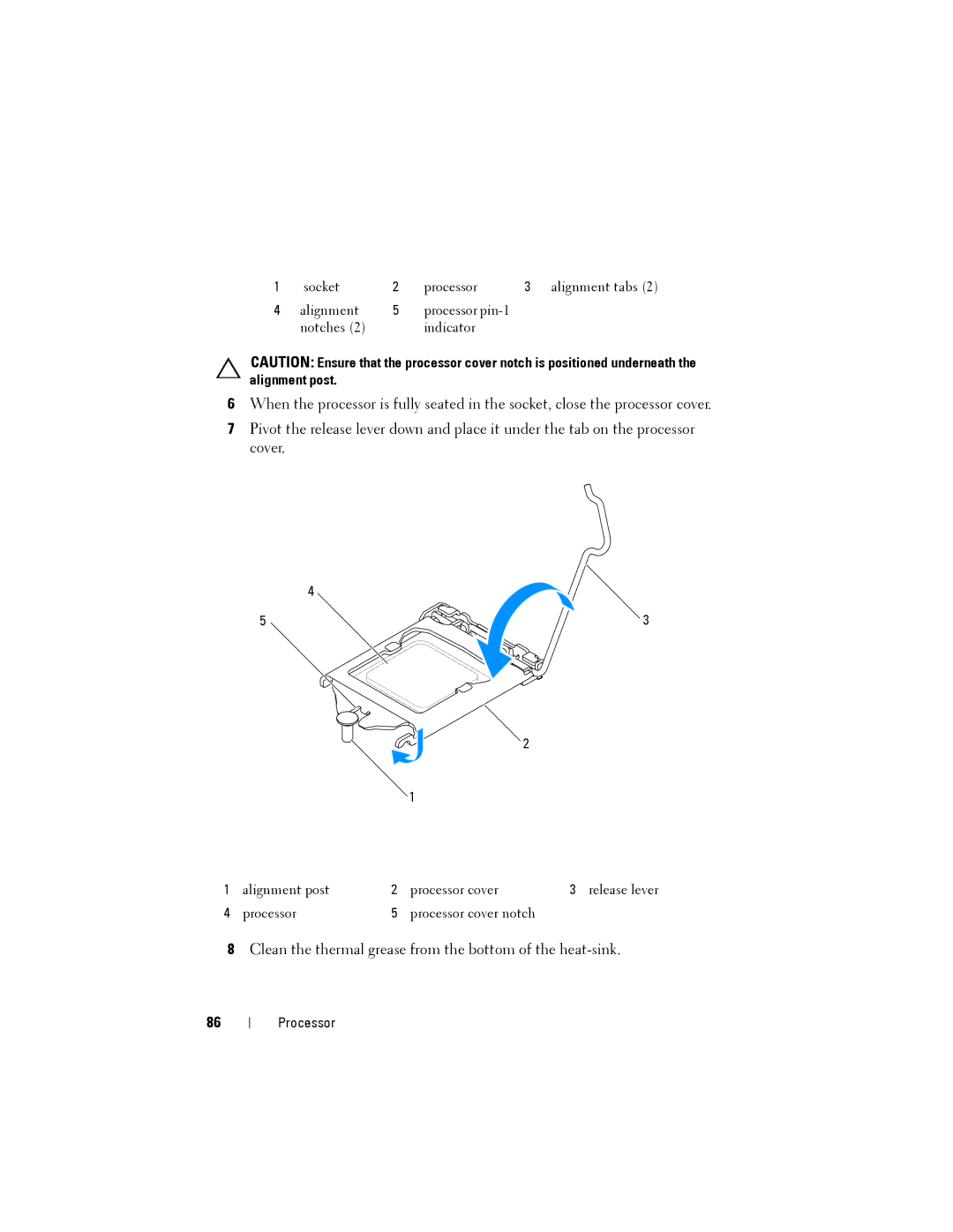 Dell D03M001, X8300-6059 service manual Clean the thermal grease from the bottom of the heat-sink 