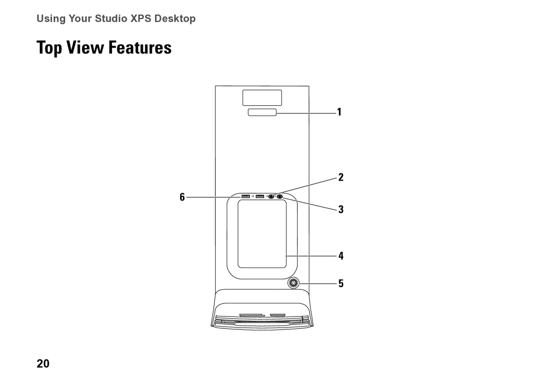 Dell D03M001 setup guide Top View Features 