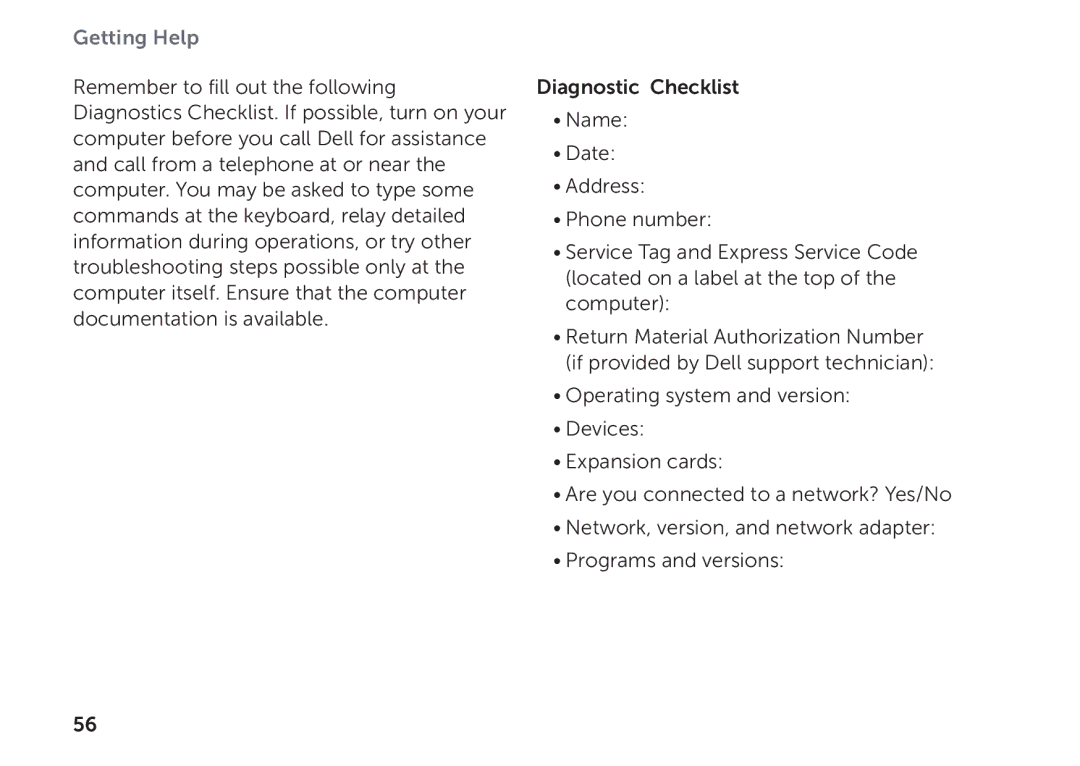 Dell D06D setup guide Getting Help 