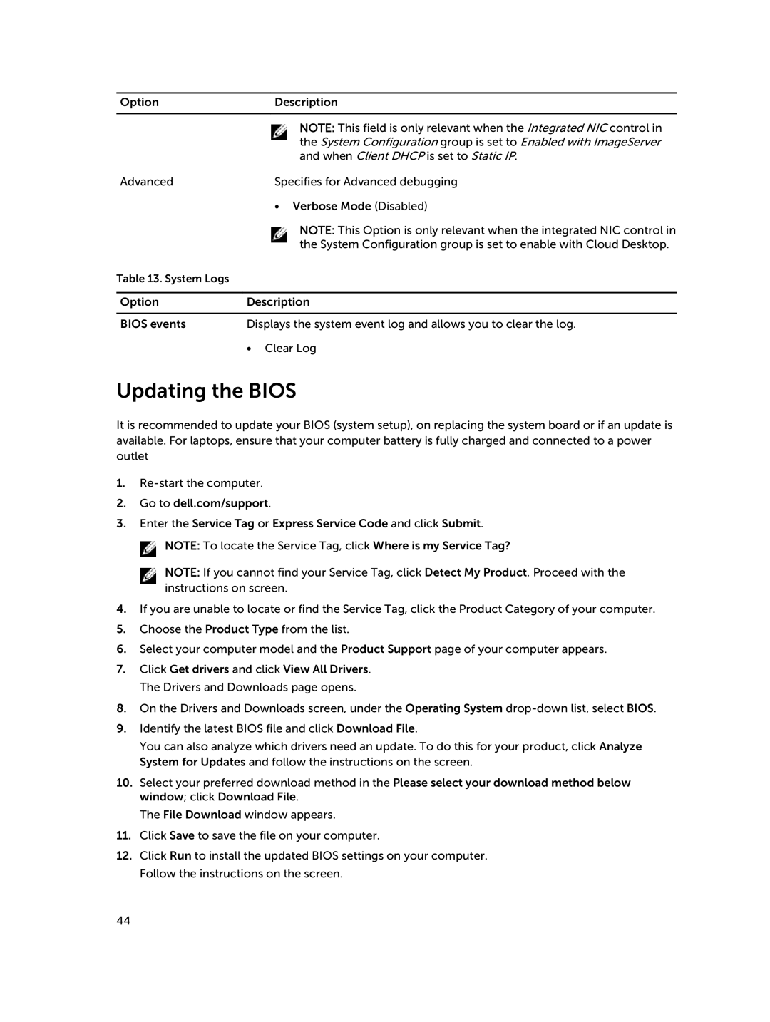 Dell D08S owner manual Updating the Bios 