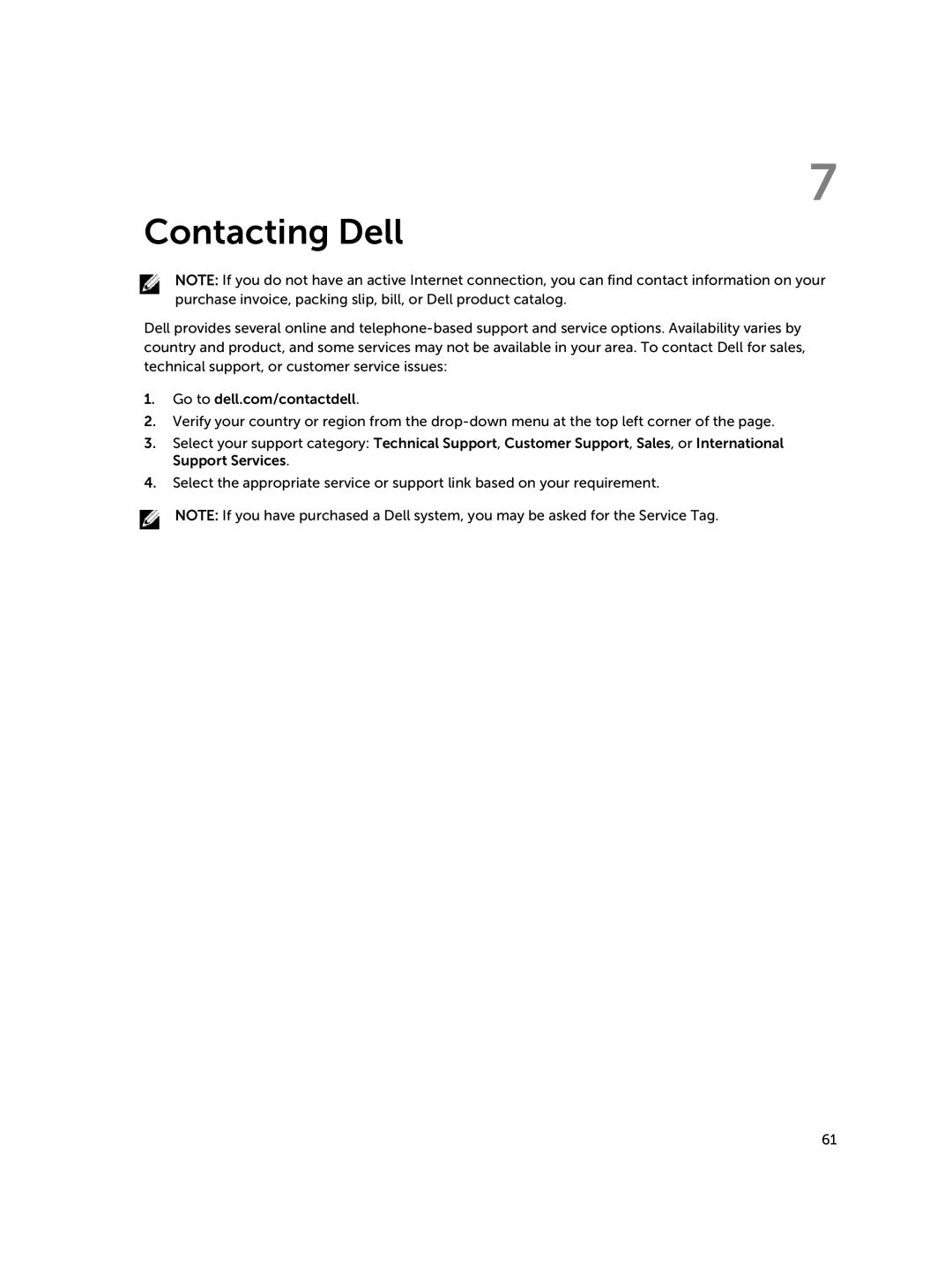 Dell D08S owner manual Contacting Dell 