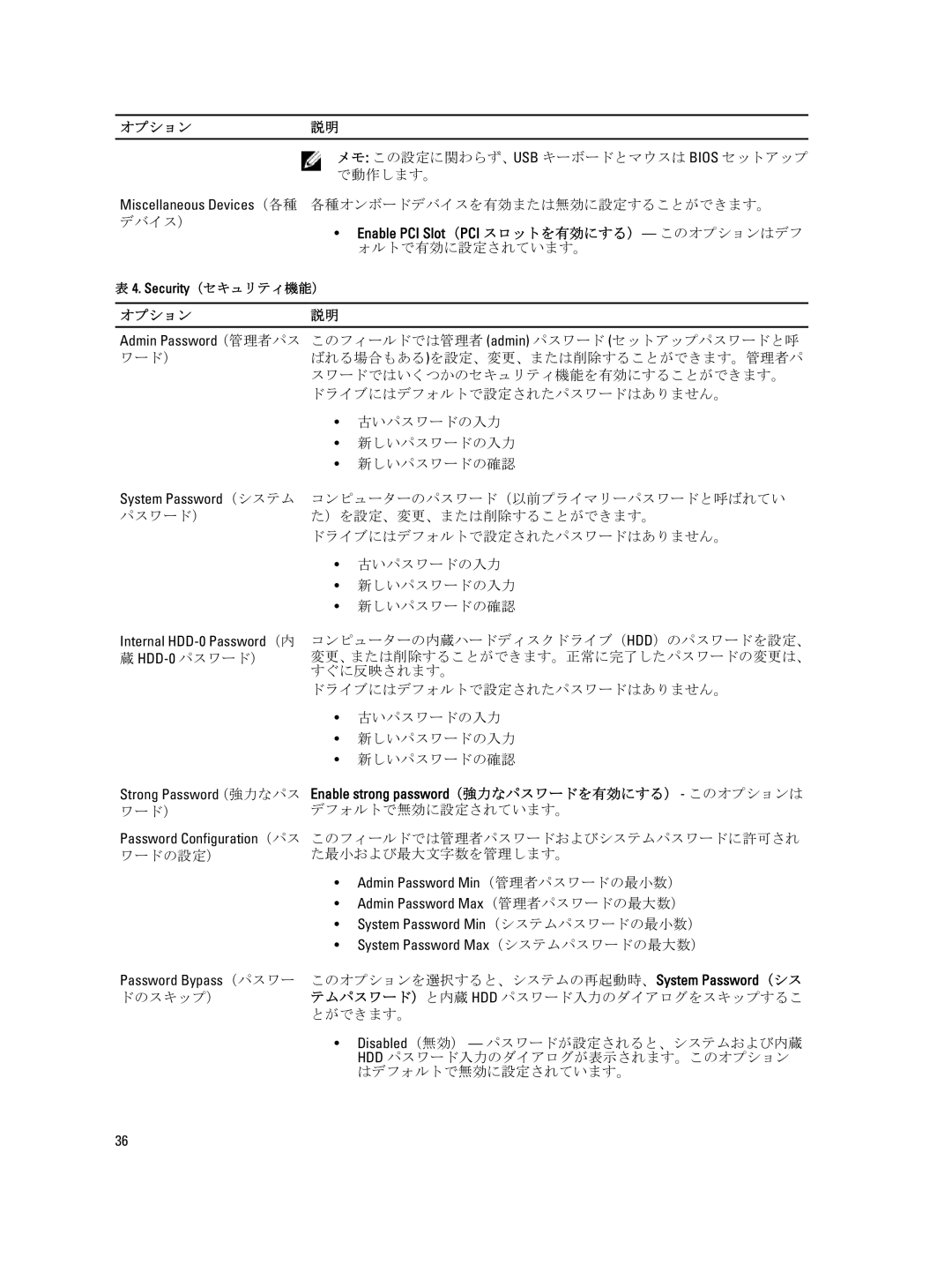 Dell D09M004 コンピューターのパスワード（以前プライマリーパスワードと呼ばれてい, コンピューターの内蔵ハードディスクドライブ（ Hdd）のパスワードを設定、, HDD-0 パスワード）, すぐに反映されます。, ドのスキップ） 