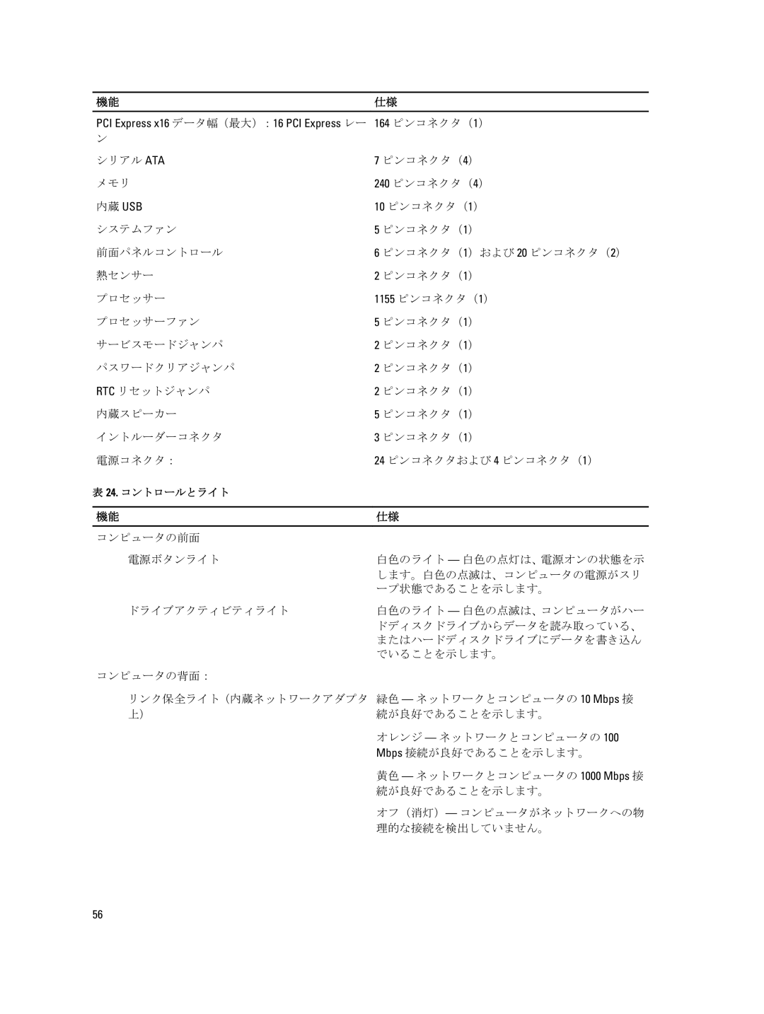 Dell D09M004 manual コンピュータの前面 電源ボタンライト, します。白色の点滅は、コンピュータの電源がスリ, ープ状態であることを示します。, ドライブアクティビティライト, ドディスクドライブからデータを読み取っている、 