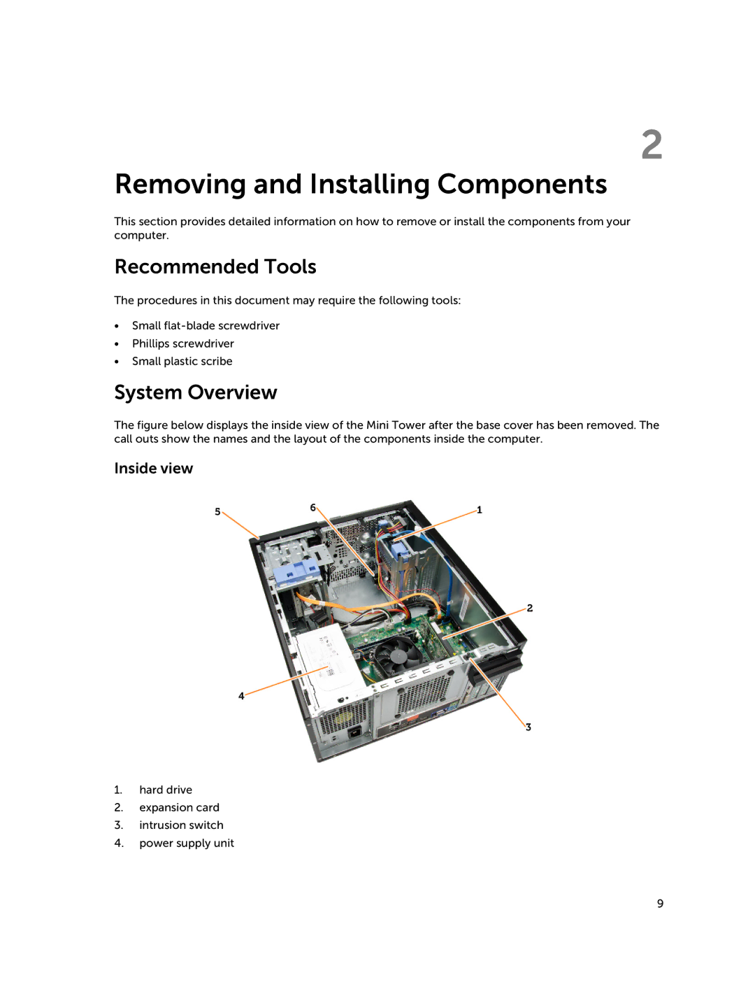 Dell D15M owner manual Removing and Installing Components, Recommended Tools, System Overview 