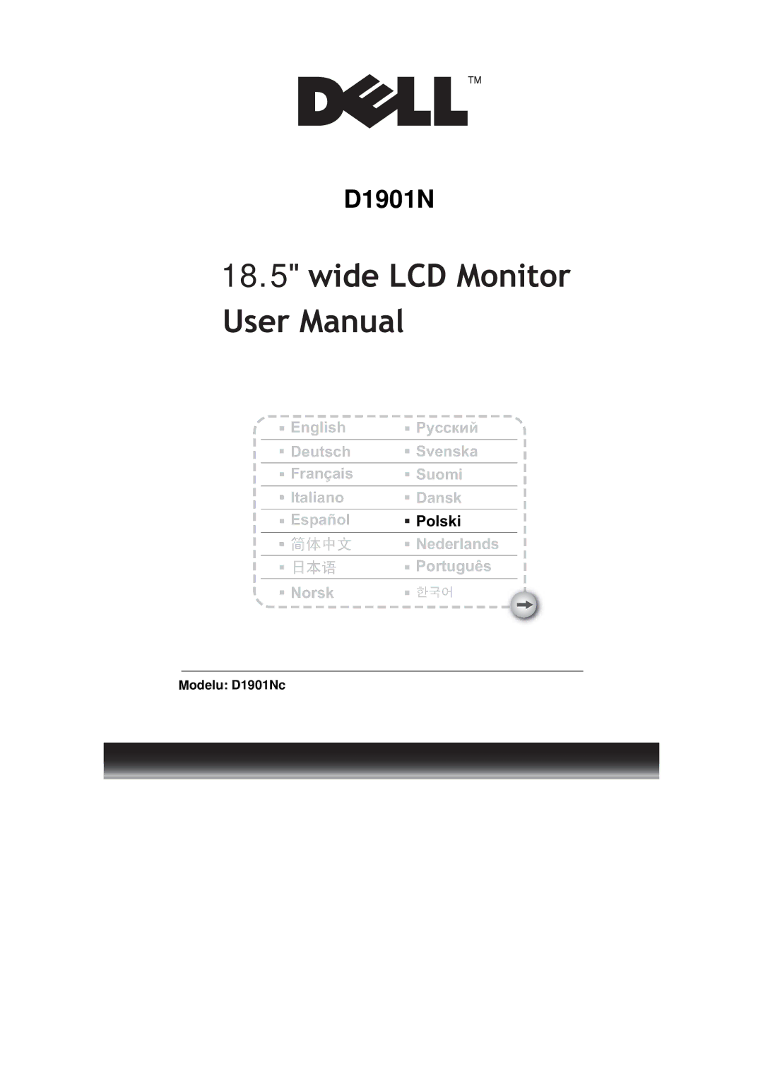 Dell D1901N user manual 