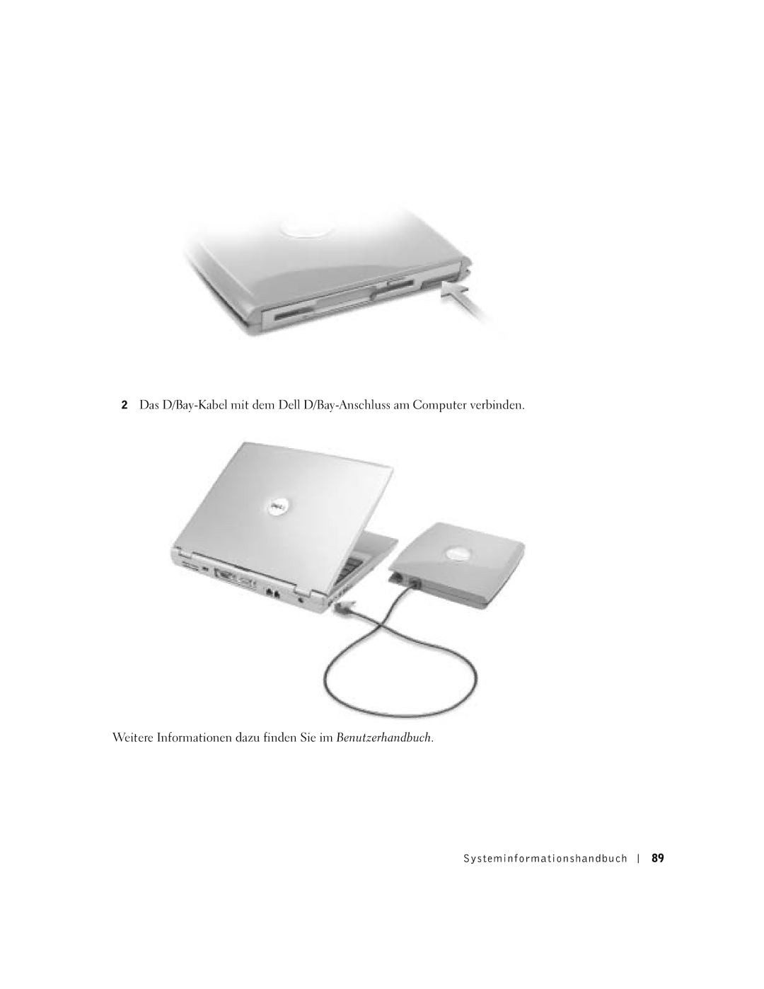 Dell D400 manual Systeminfor mationshandbuch 