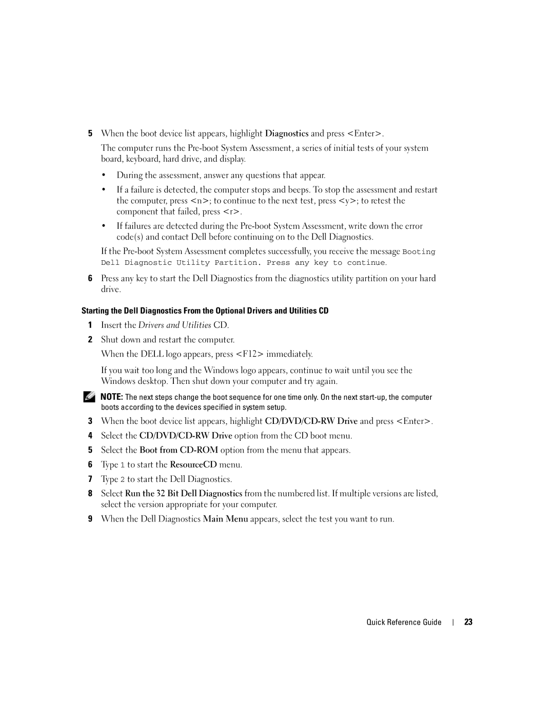 Dell D410 manual Quick Reference Guide 