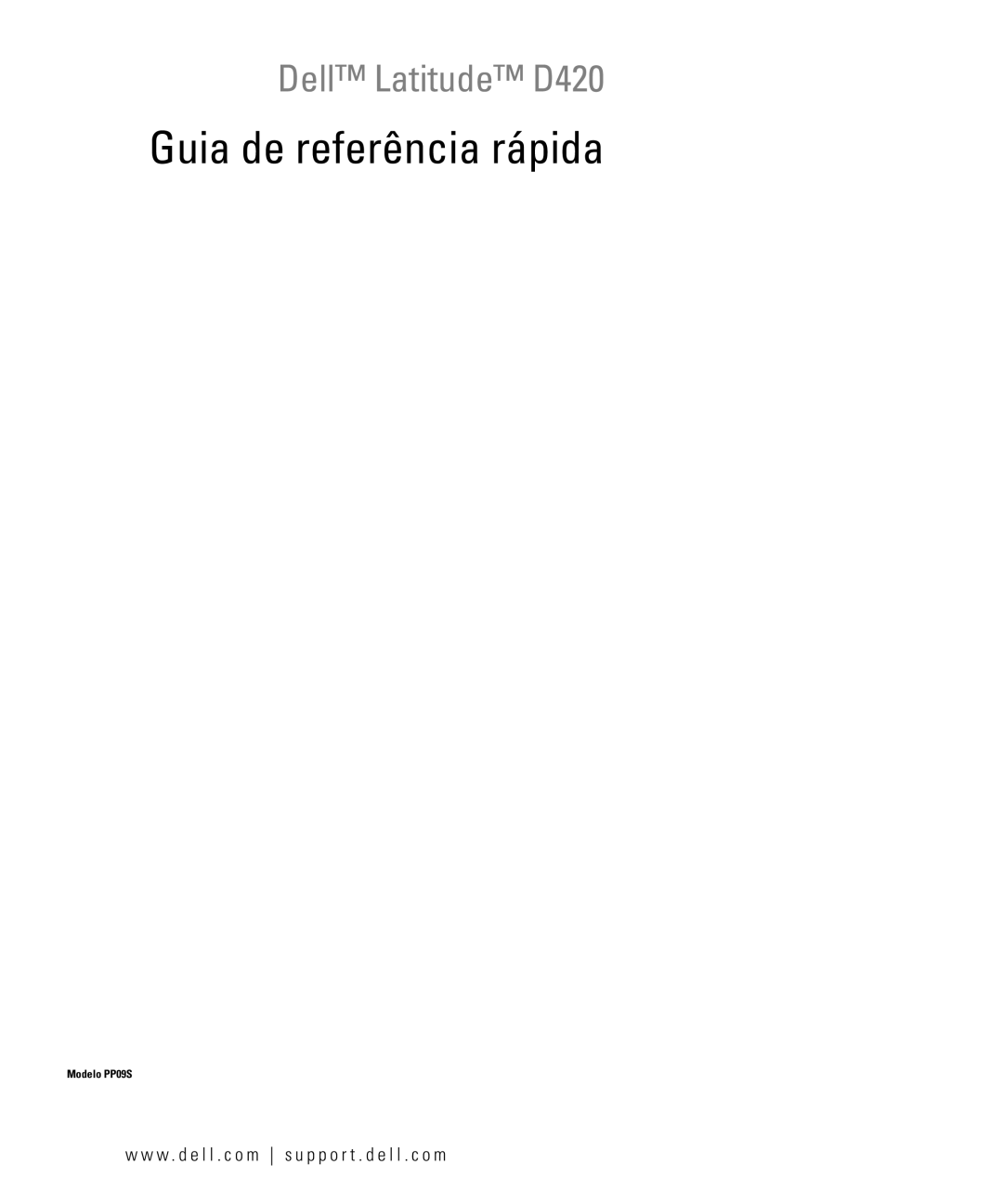 Dell D420 manual Guia de referência rápida 