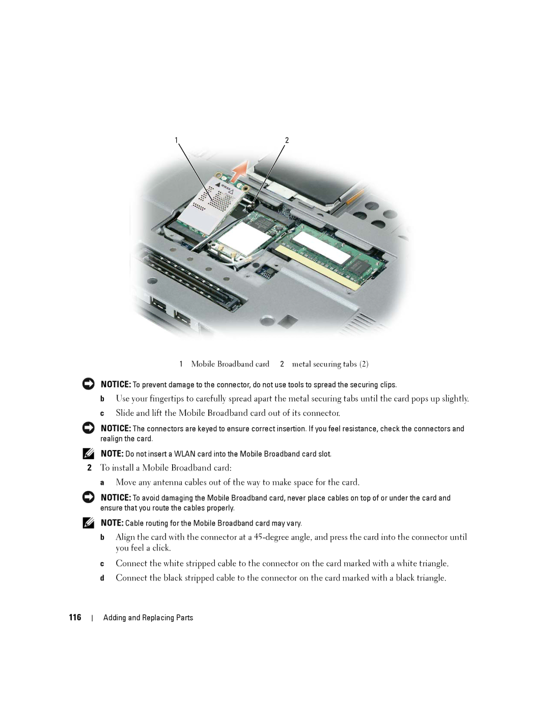 Dell D430 manual 116 