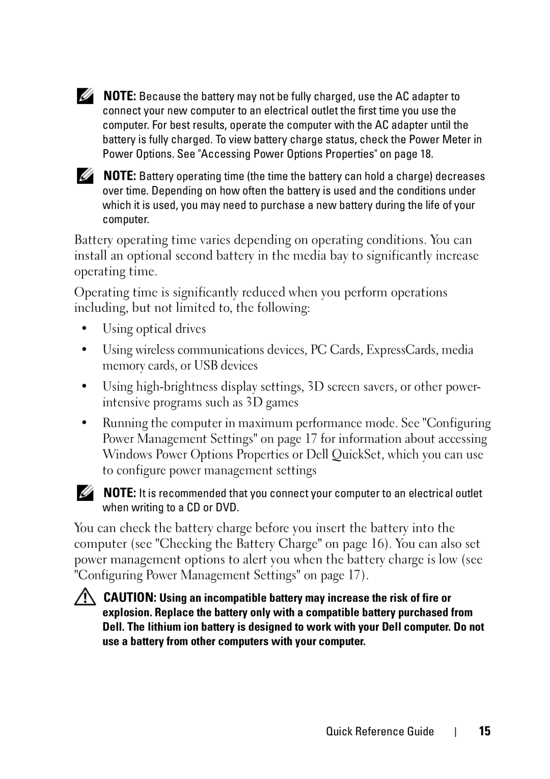 Dell D430 manual Quick Reference Guide 