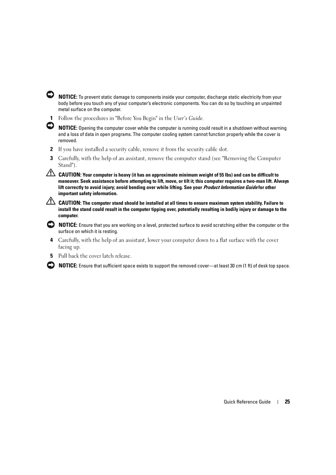 Dell D490 manual Quick Reference Guide 