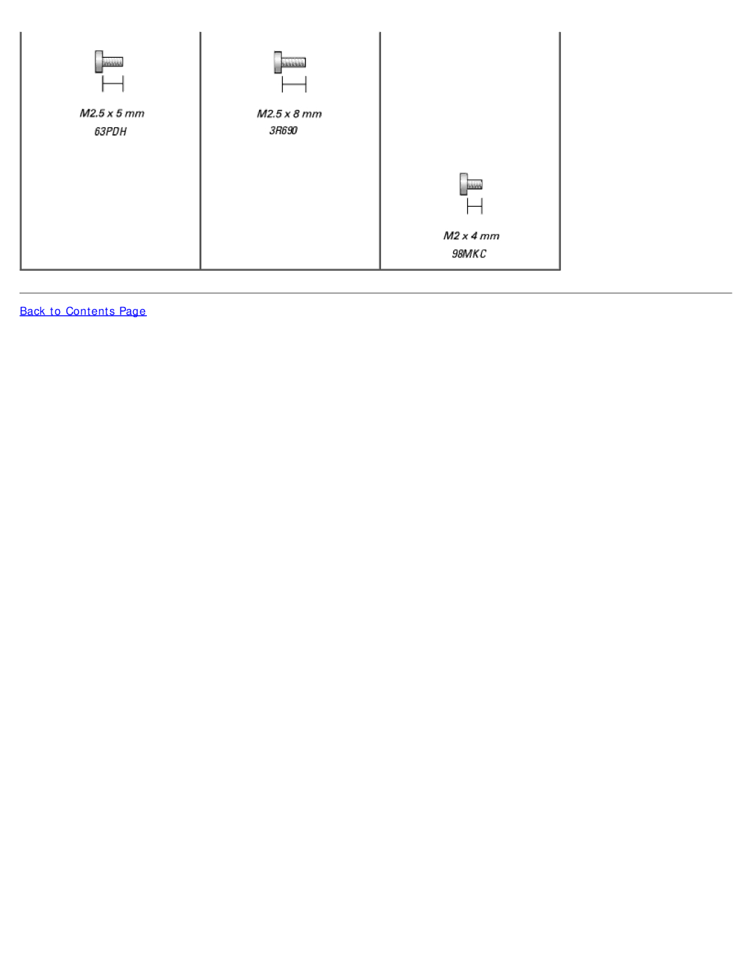 Dell D505 service manual Back to Contents 