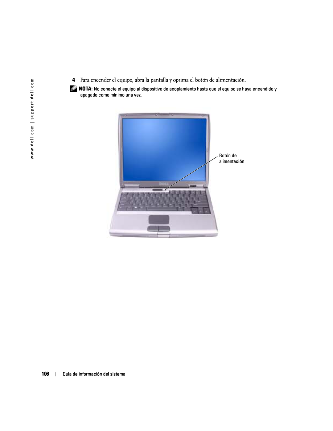 Dell D505 manual Guía de información del sistema 