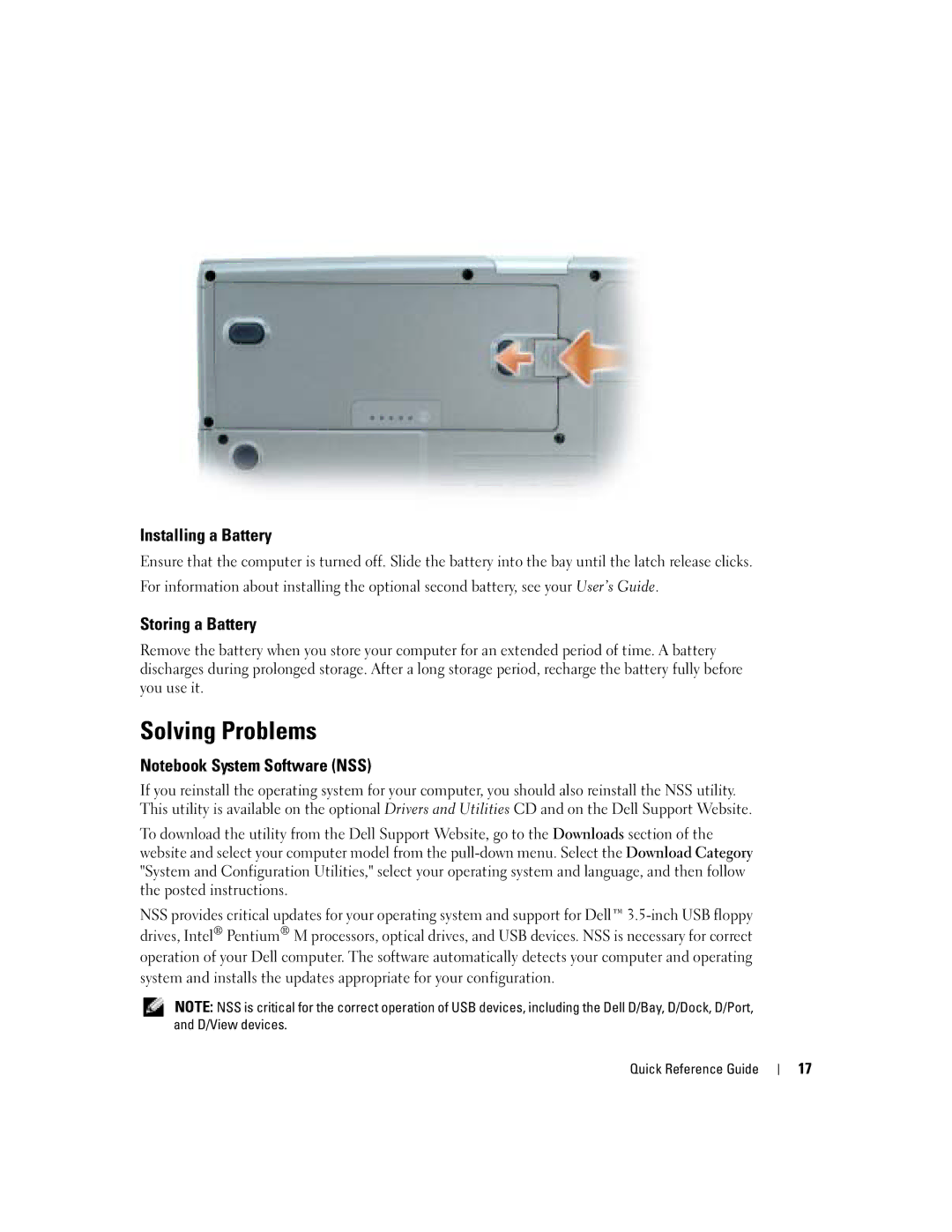 Dell D5185 manual Solving Problems 