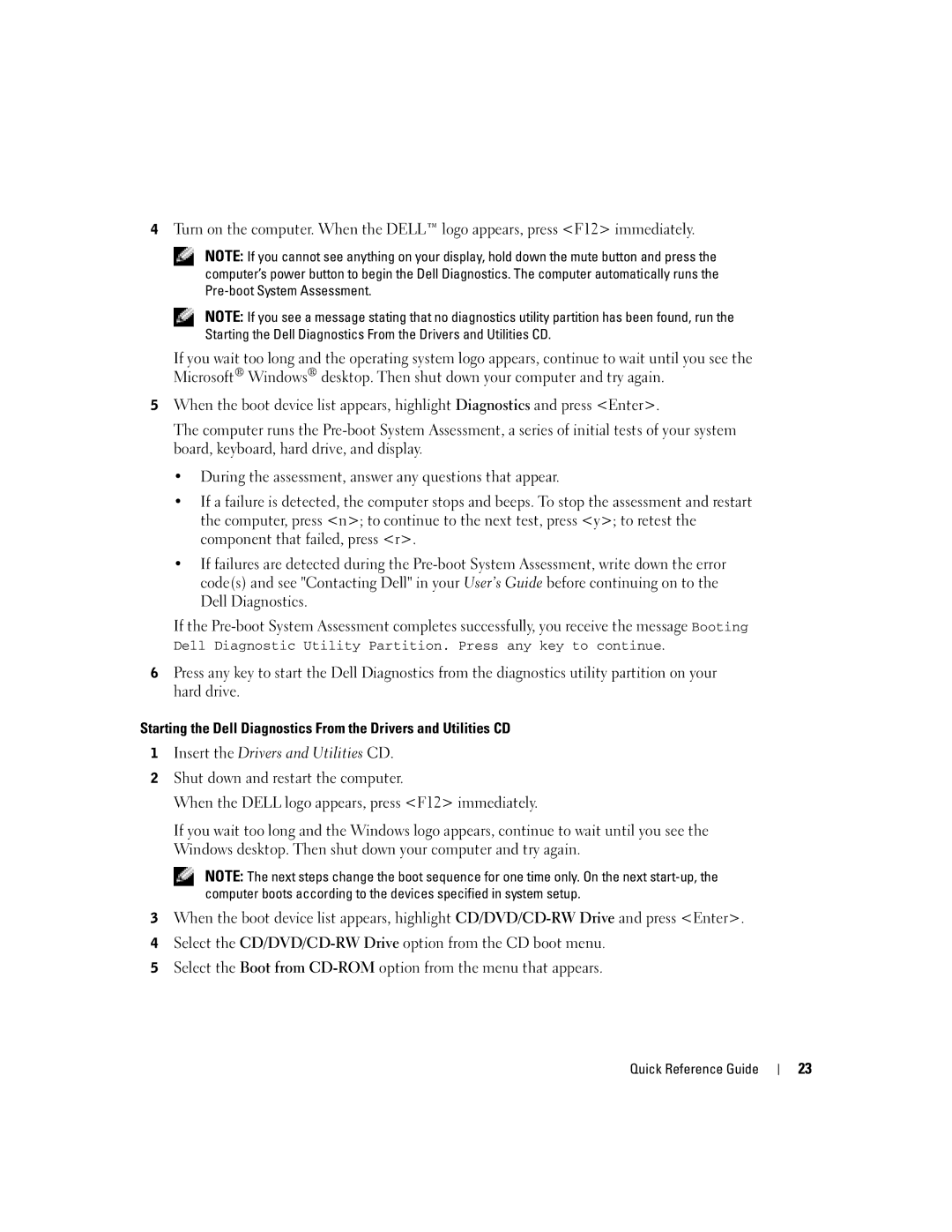 Dell D610 manual Quick Reference Guide 