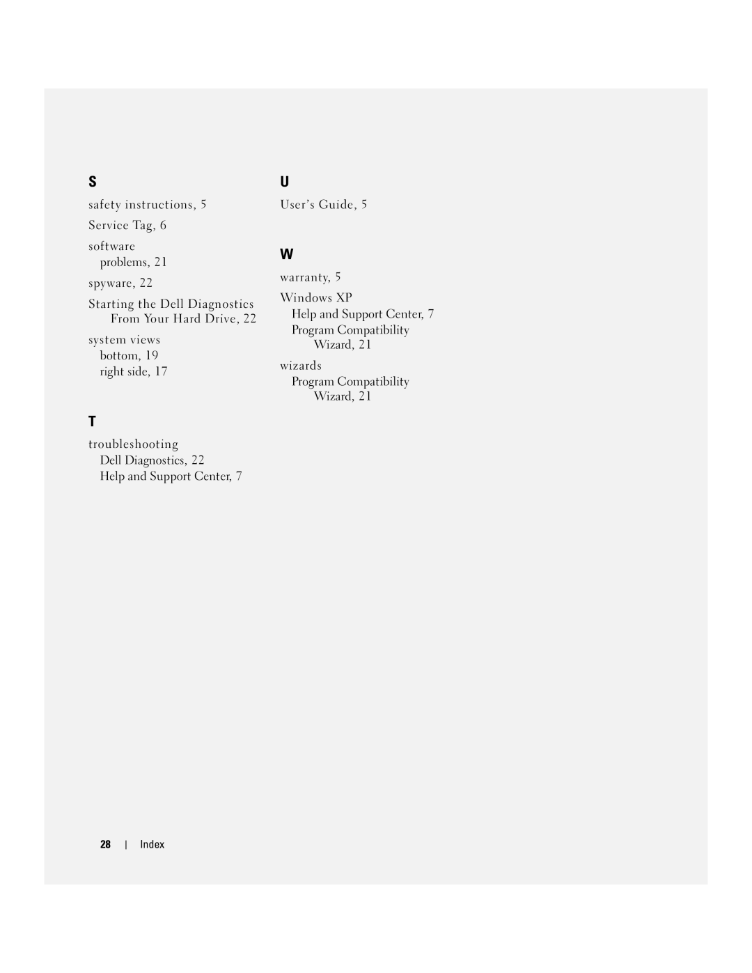 Dell D610 manual From Your Hard Drive, Program Compatibility, System views, Bottom, Wizards, Right side 