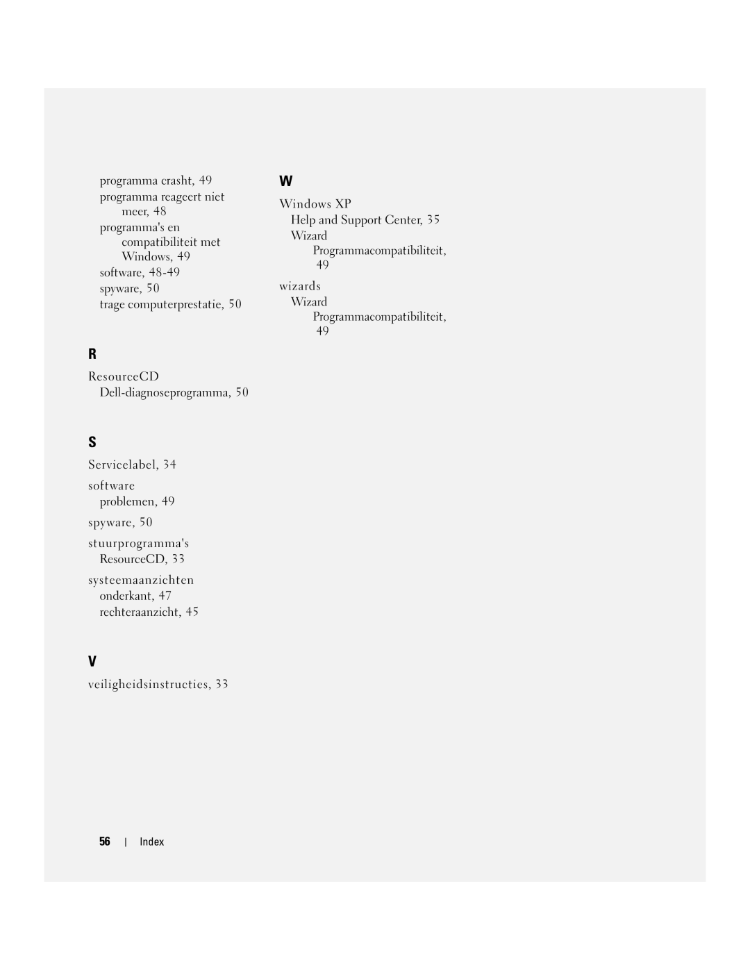 Dell D610 manual Index 