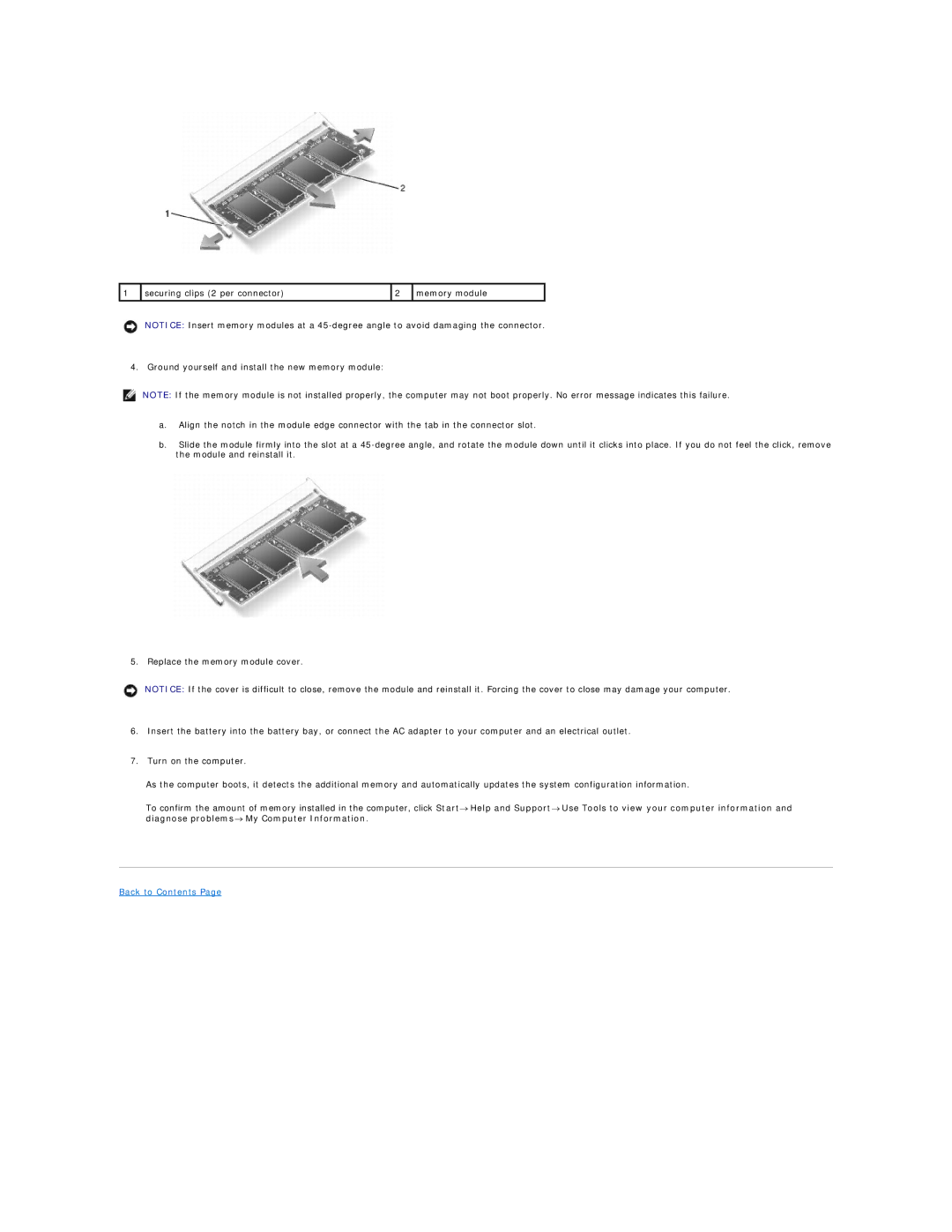 Dell D620, PP18L manual Back to Contents 