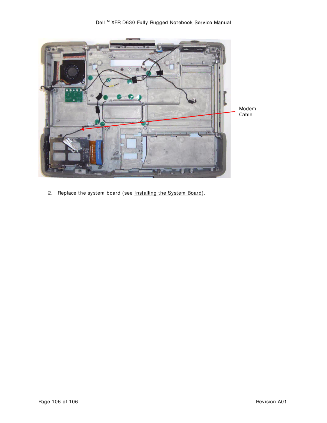 Dell D630 service manual Revision A01 