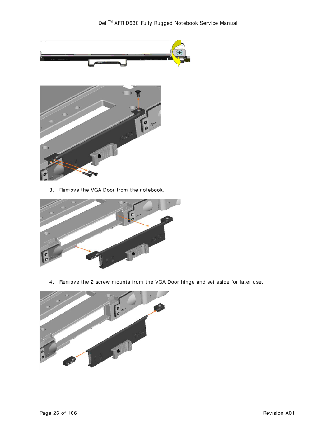 Dell D630 service manual Revision A01 