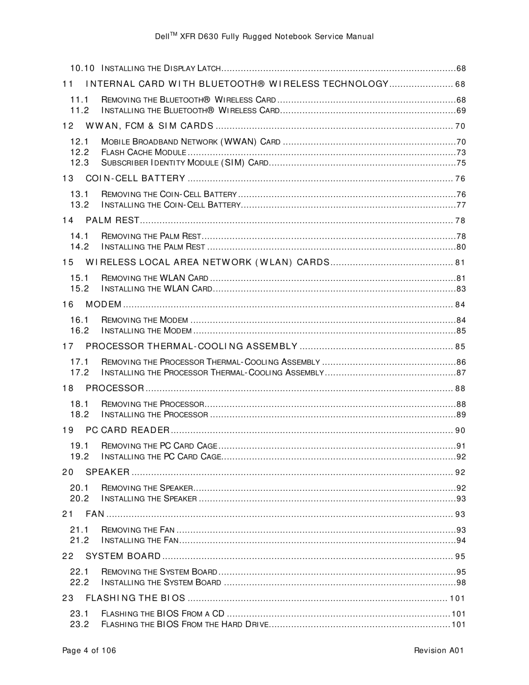 Dell D630 service manual 10.10 