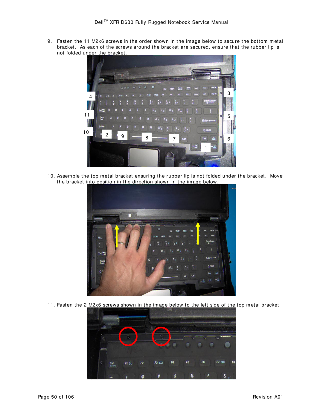 Dell D630 service manual Revision A01 