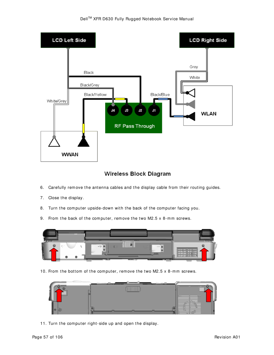 Dell D630 service manual Revision A01 