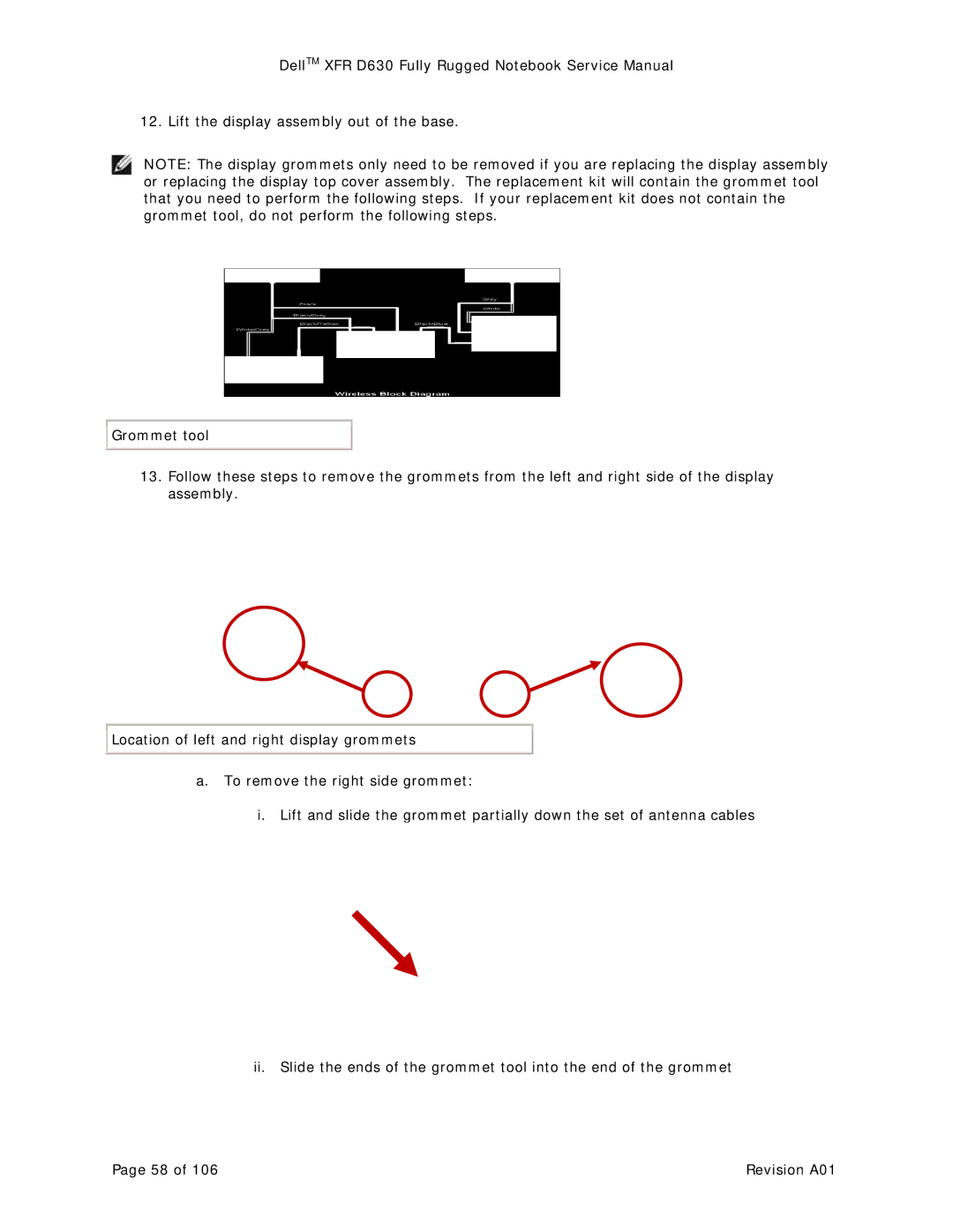 Dell D630 service manual Revision A01 