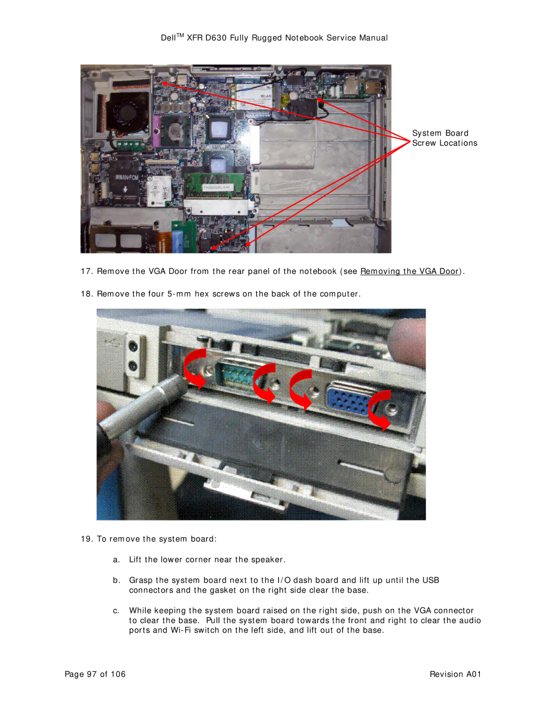 Dell D630 service manual Revision A01 