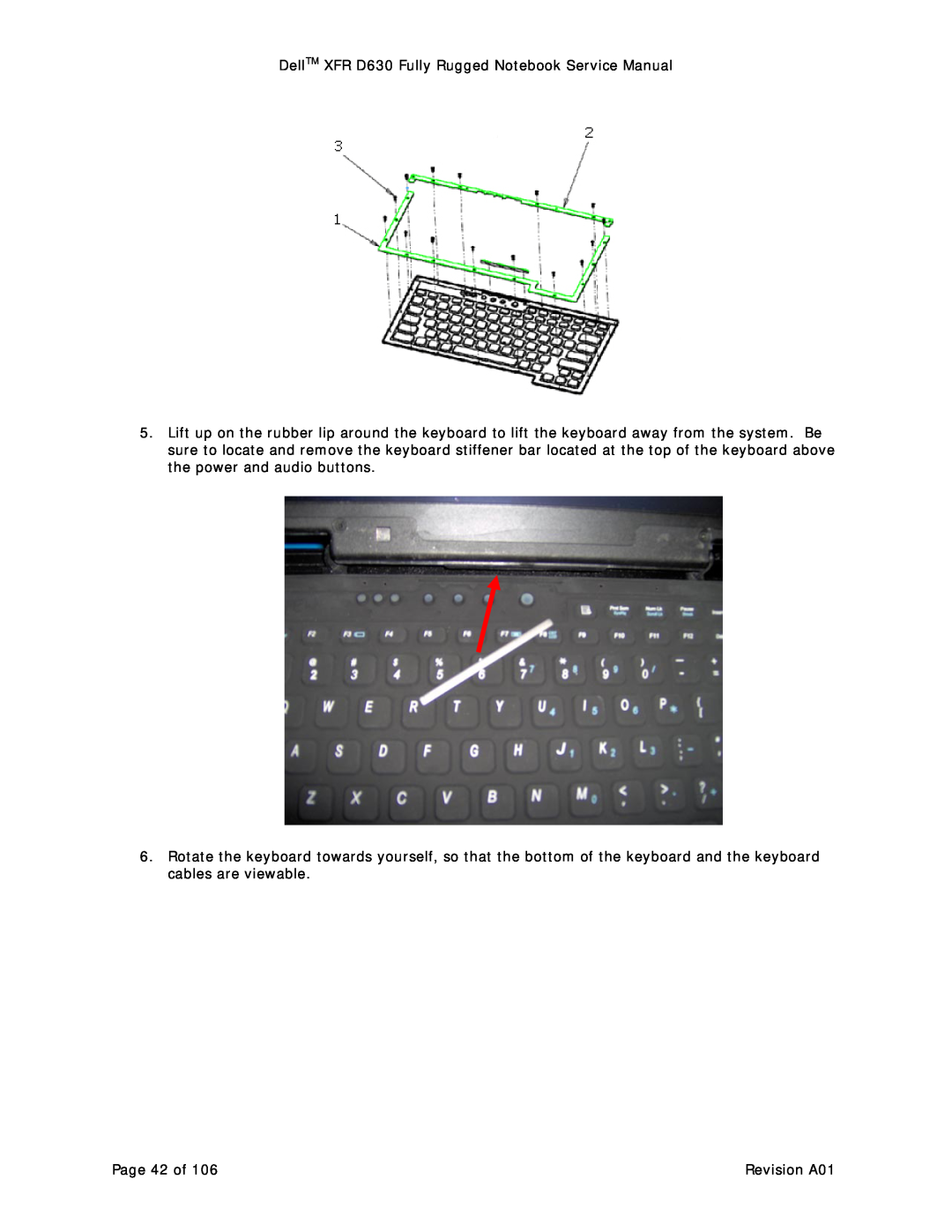 Dell service manual DellTM XFR D630 Fully Rugged Notebook Service Manual 