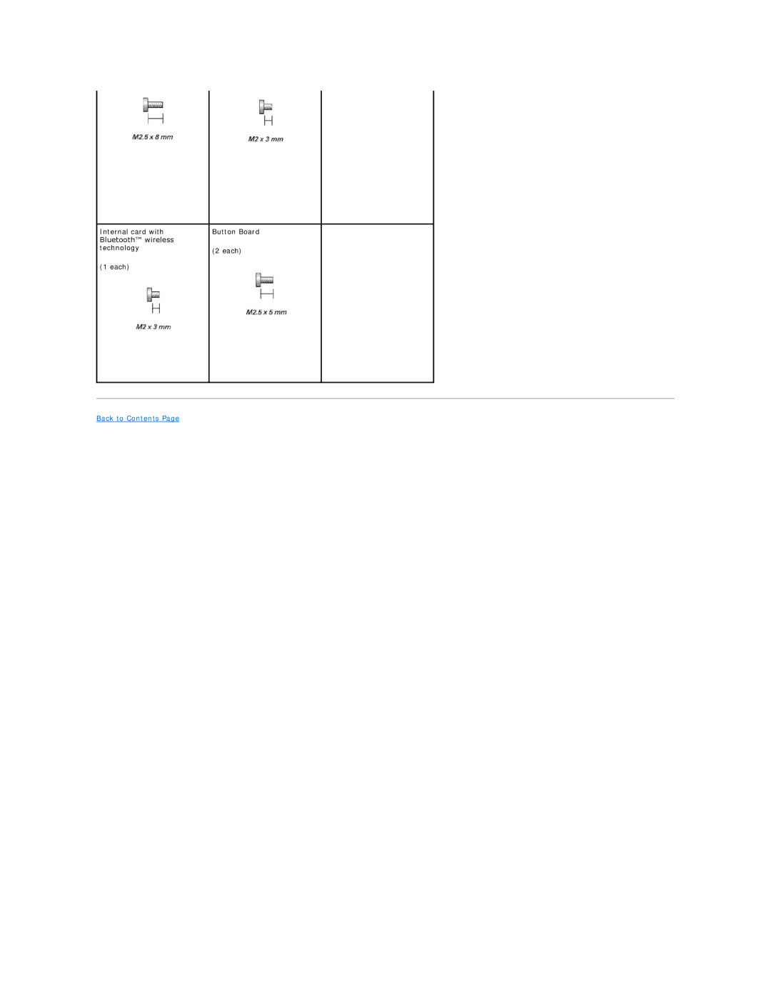 Dell D810 manual Back to Contents 