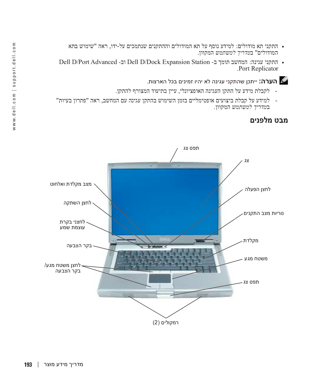 Dell D810 manual םינפלמ טבמ 