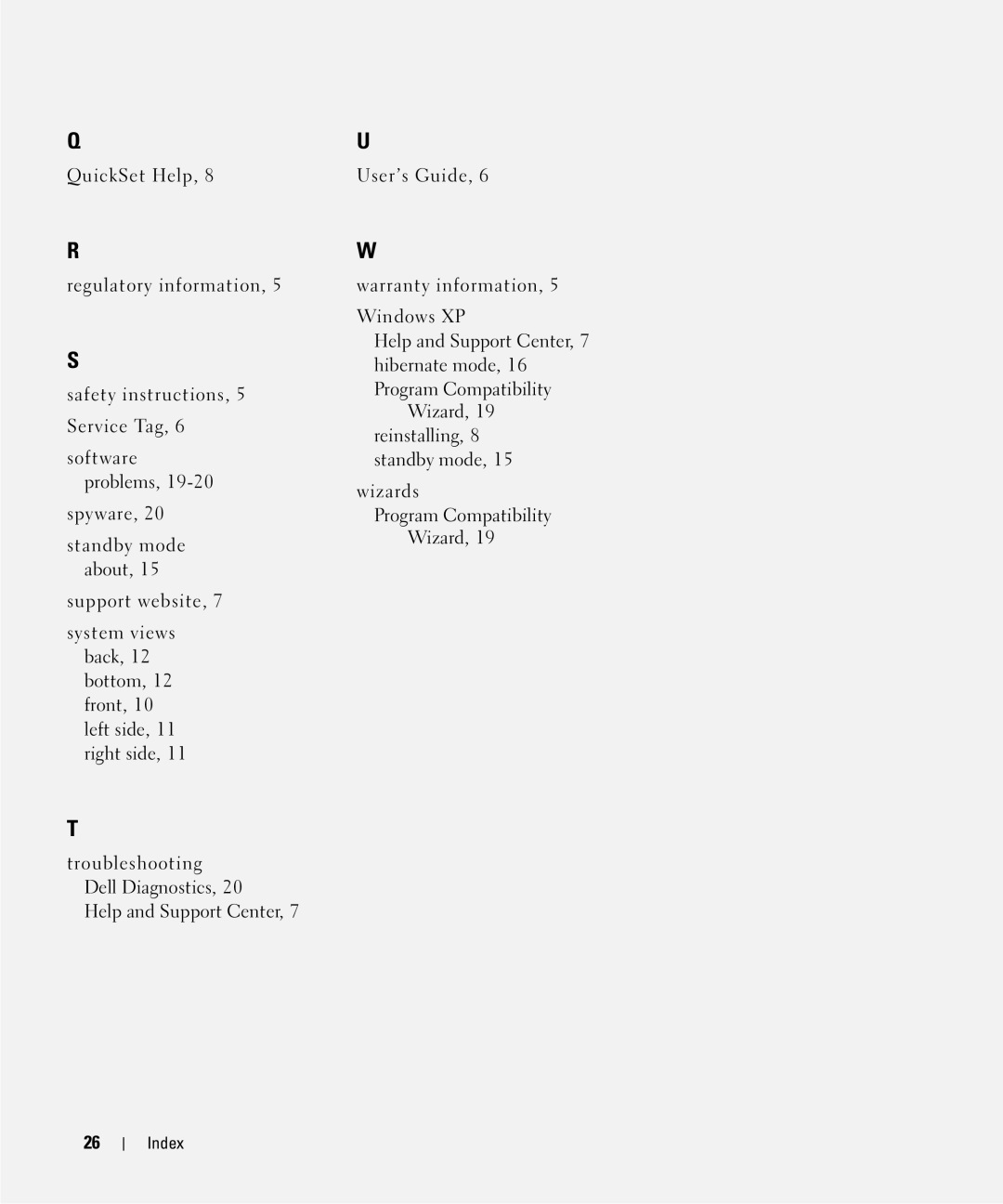 Dell D830 manual Index 