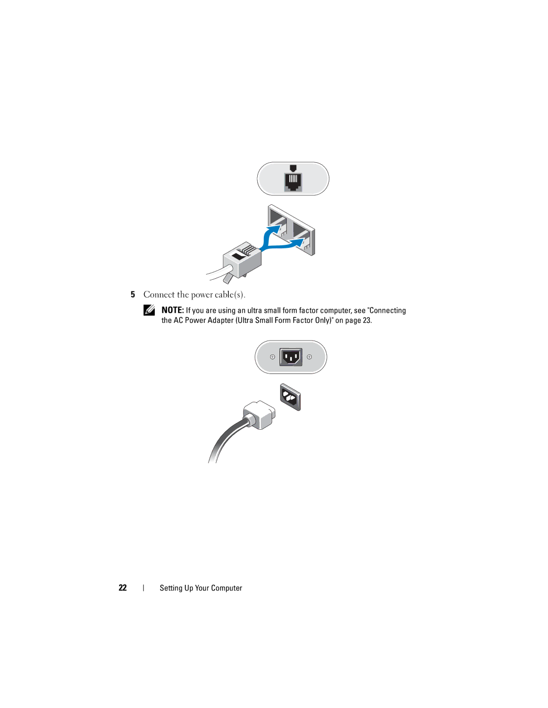 Dell DCTR, DCCY, H698D, DCNE specifications Connect the power cables 