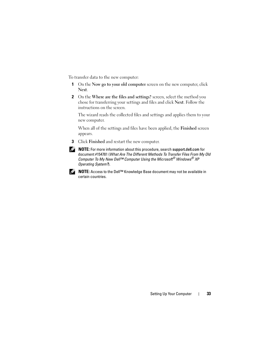 Dell H698D, DCCY, DCTR, DCNE specifications Setting Up Your Computer 