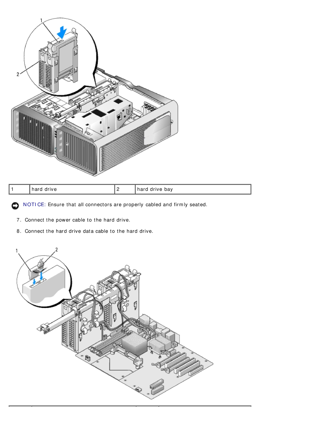 Dell DCDO, 710 H2C service manual Hard drive 