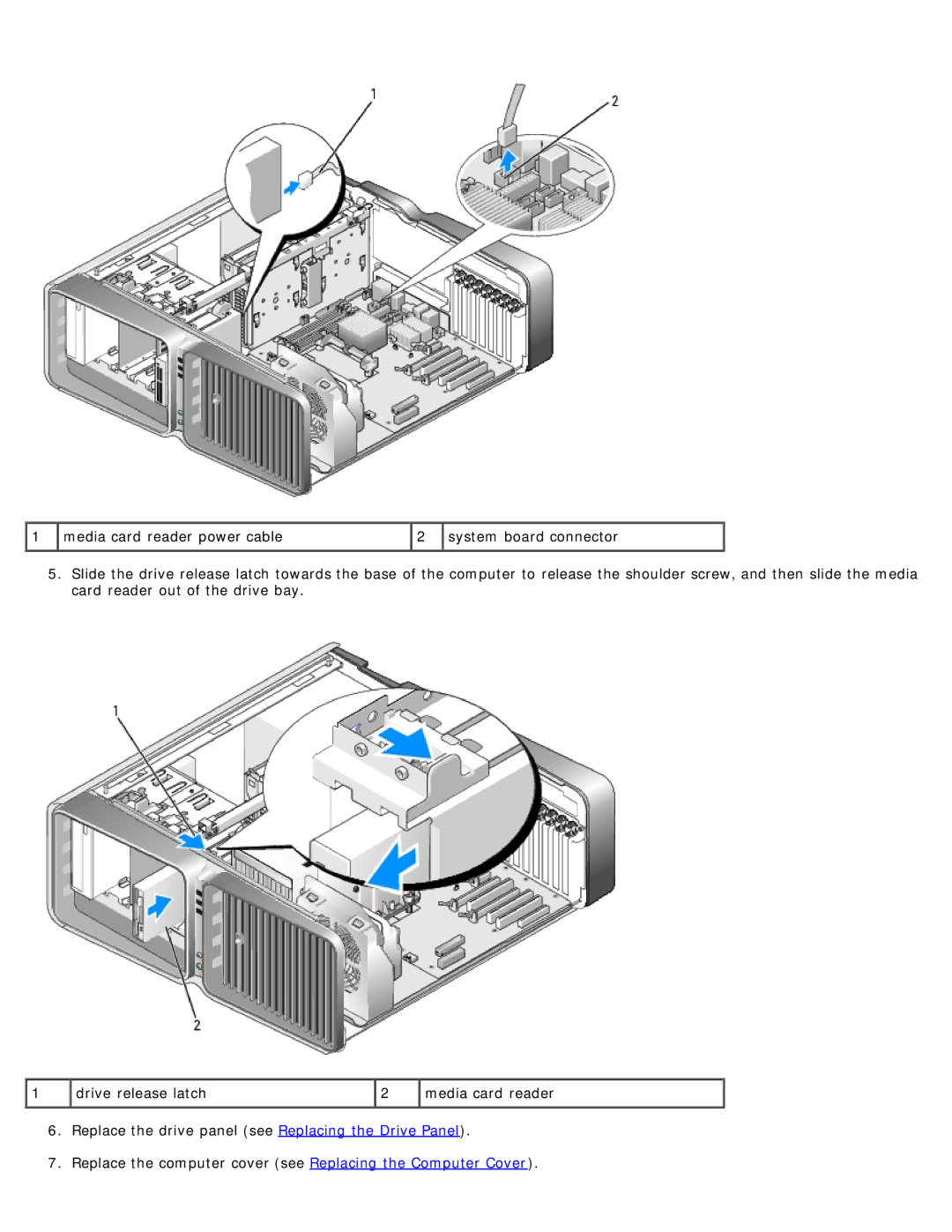 Dell DCDO, 710 H2C service manual Media card reader 