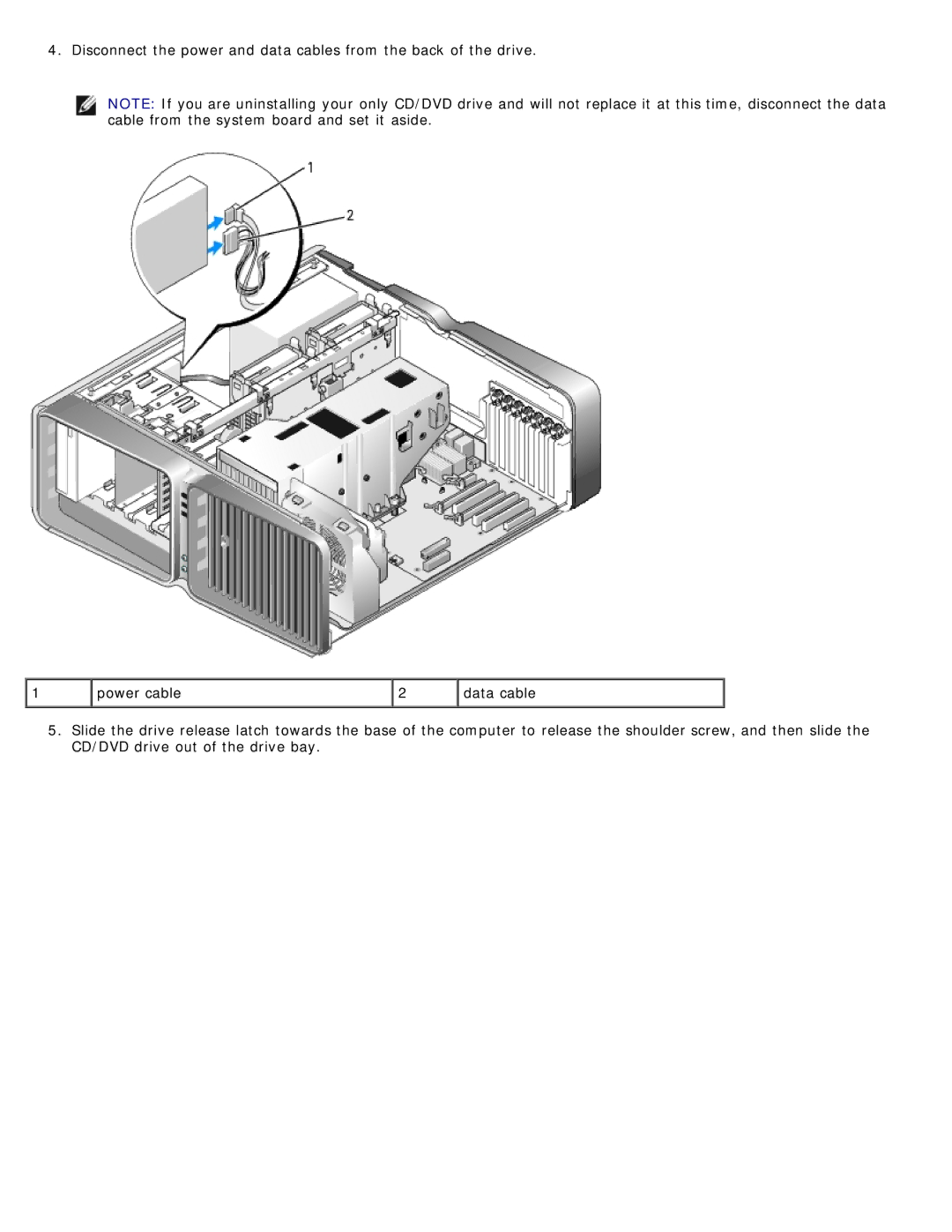 Dell 710 H2C, DCDO service manual Data cable 