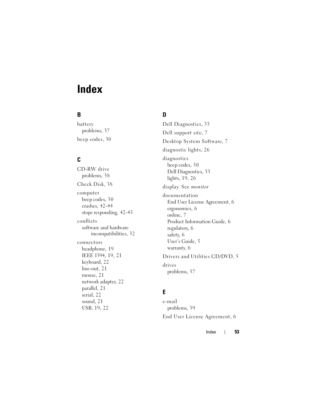 Dell DCDO manual Index 