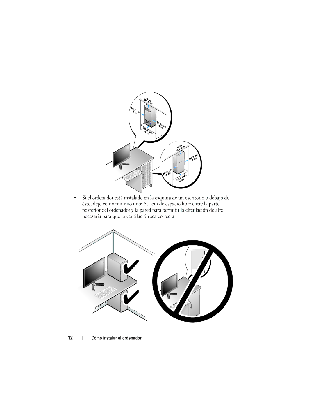 Dell DCMF manual Cómo instalar el ordenador 