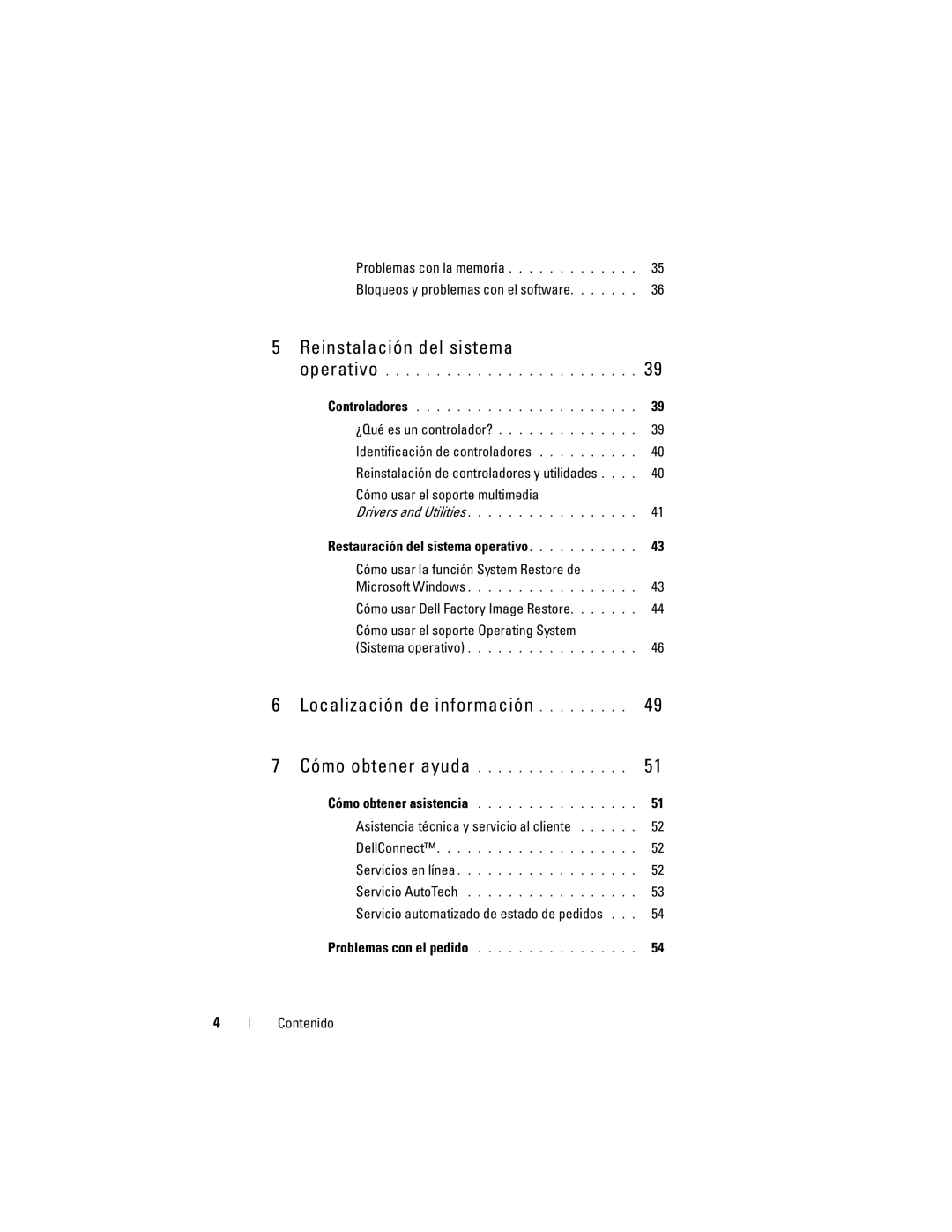 Dell DCMF manual Reinstalación del sistema 