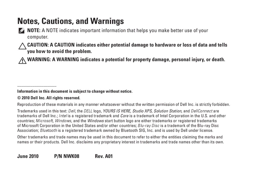 Dell 0NWK08A01, DCRM setup guide June 2010 P/N NWK08 Rev. A01 