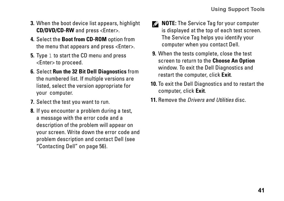 Dell DCSLE, 0C9NR5A00, 560s setup guide Remove the Drivers and Utilities disc 