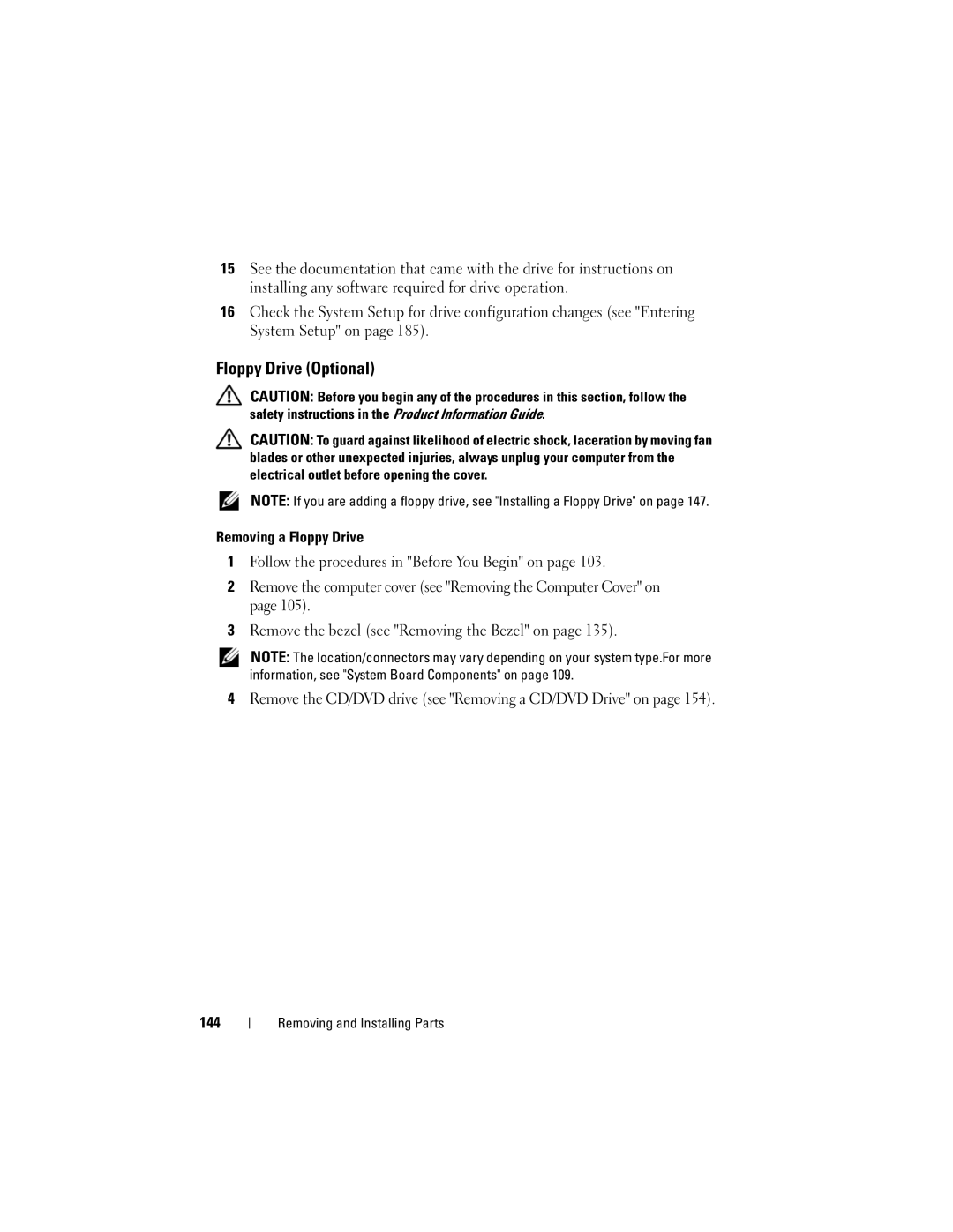 Dell DCSLF owner manual Floppy Drive Optional 