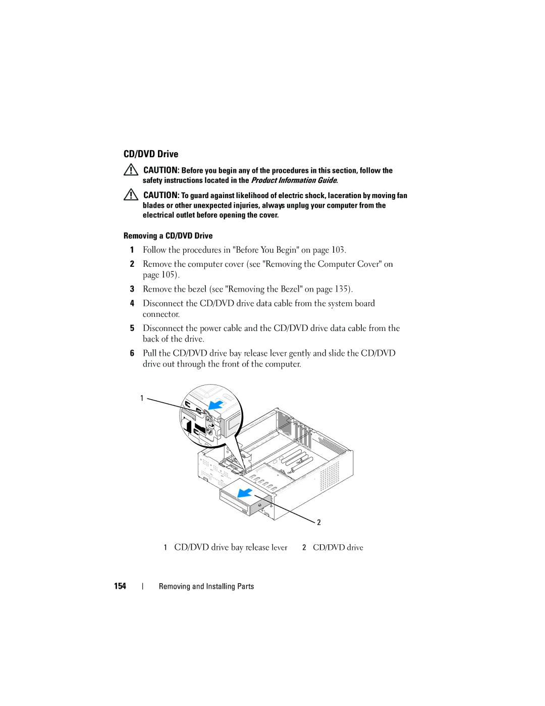 Dell DCSLF owner manual CD/DVD Drive 