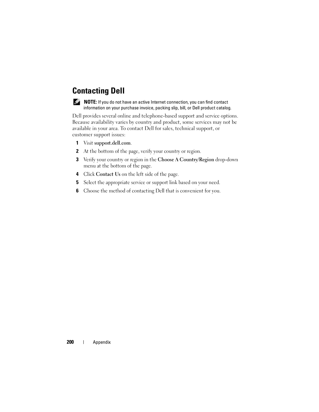 Dell DCSLF owner manual Contacting Dell 