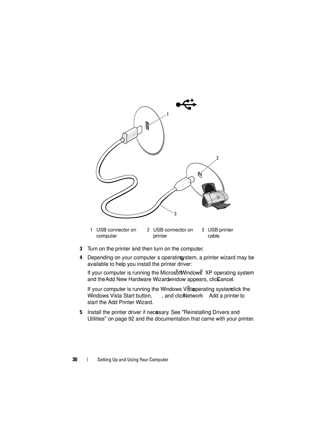 Dell DCSLF owner manual USB connector on 